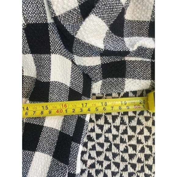 Veronica Beard Miller Black White Gingham Double Breasted Linen Tweed Dickey 2 - Picture 8 of 13
